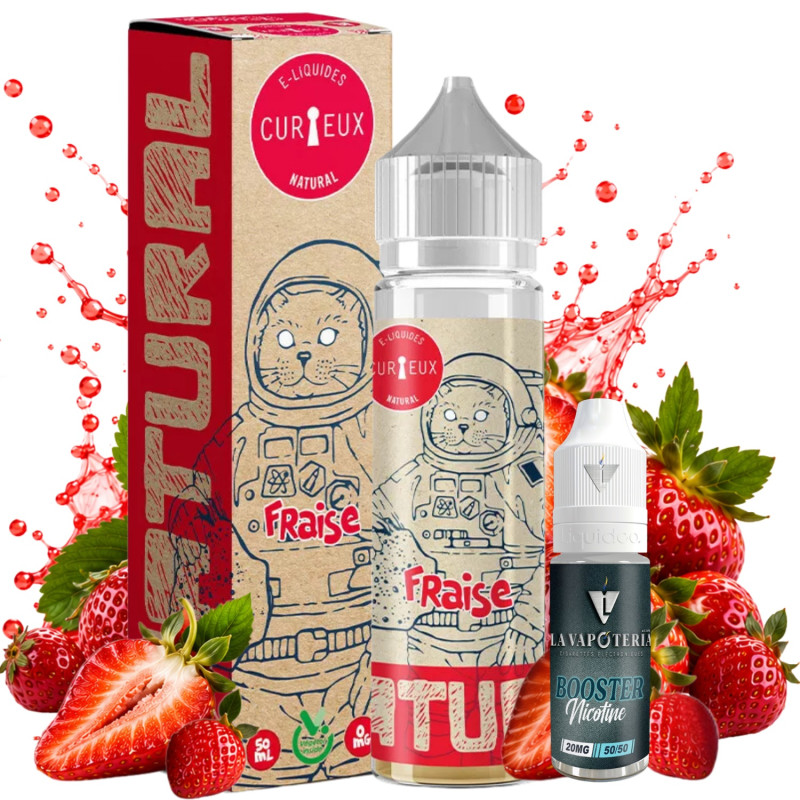 CURIEUX - NATURAL FRAISE 50ml 03mg - La Vapoteria