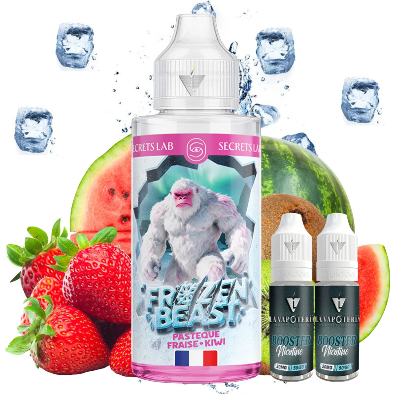 FROZEN BEAST - PASTEQUE FRAISE KIWI 100ml 3mg - La Vapoteria