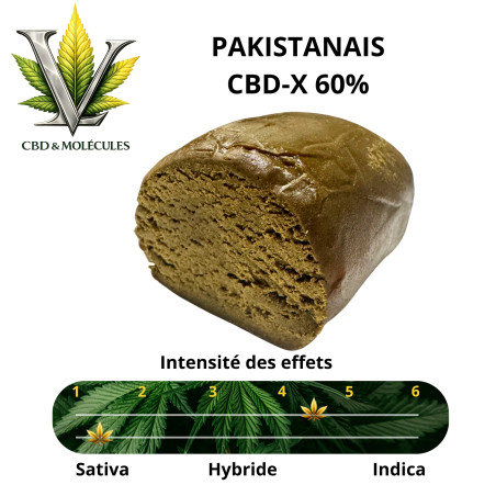 VIKING HEMP - HASH PAKISTANAIS CBD-X 60% - La Vapoteria