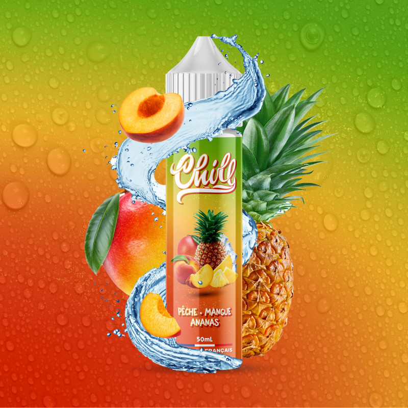 CHILL - PECHE MANGUE ANANAS 50ml - La Vapoteria