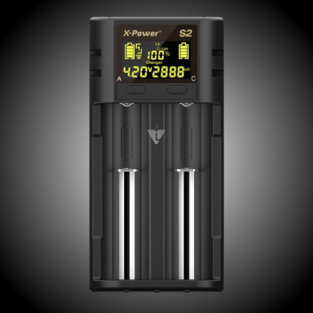 X-POWER - CHARGEUR LCD S2 - La Vapoteria