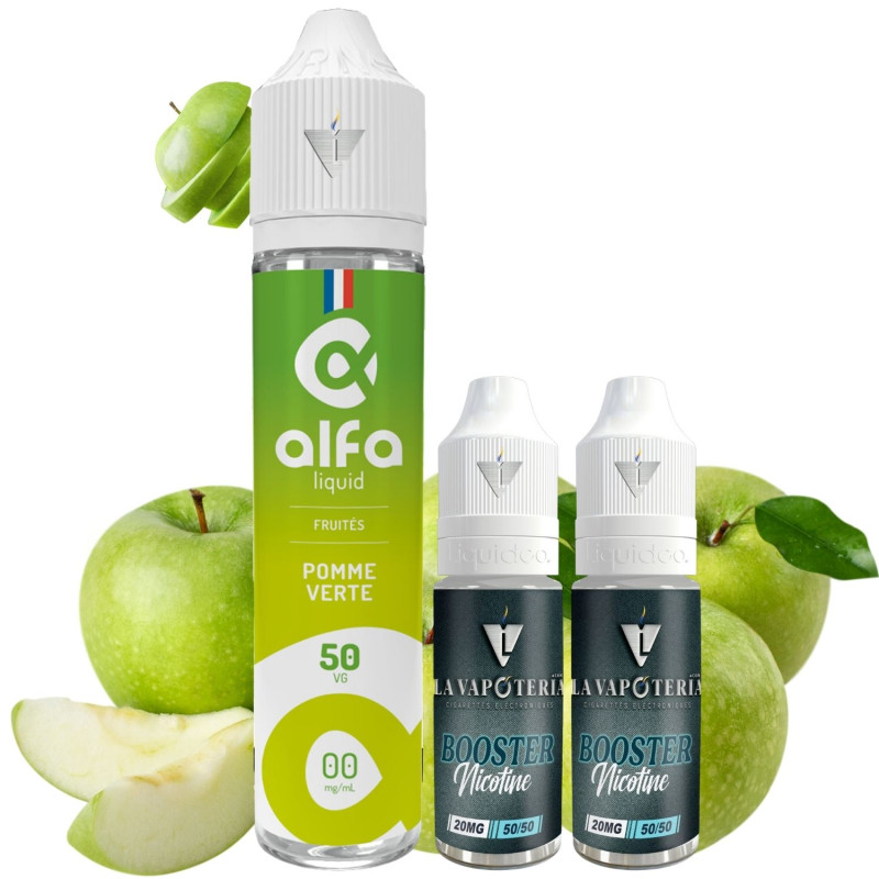 ALFALIQUID - PACK POMME VERTE 50ml 6mg - la Vapoteria