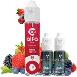 ALFALIQUID - PACK FRUITS ROUGES 50ml 6mg - la Vapoteria