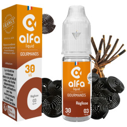 ALFALIQUID - RÉGLISSE 10ml 03mg - La Vapoteria