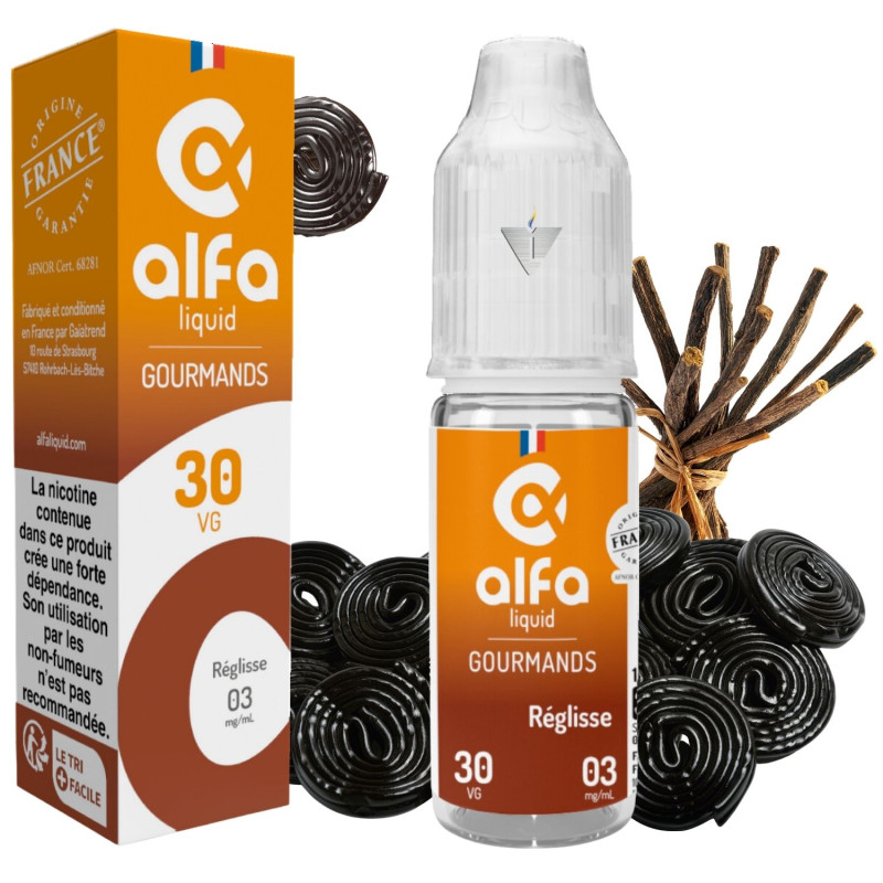 ALFALIQUID - RÉGLISSE 10ml 00mg - La Vapoteria