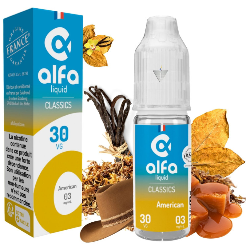 ALFALIQUID - AMERICAIN 10ml 00mg - La Vapoteria