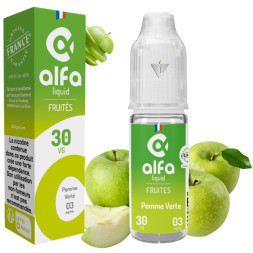 ALFALIQUID - POMME VERTE 10ml 03mg - La Vapoteria