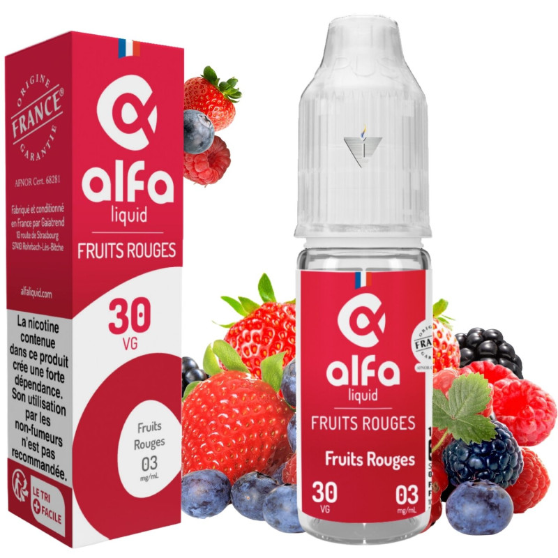 ALFALIQUID - FRUITS ROUGES 10ml 00mg - La Vapoteria