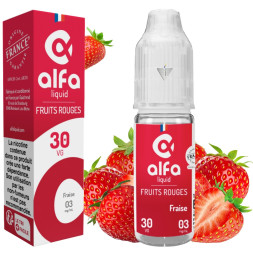 ALFALIQUID - FRAISE 10ml 03mg - La Vapoteria