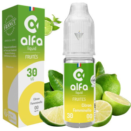 ALFALIQUID - CITRON VERT 10ml 00mg - La Vapoteria