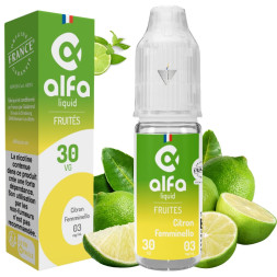 ALFALIQUID - CITRON VERT 10ml 03mg - La Vapoteria