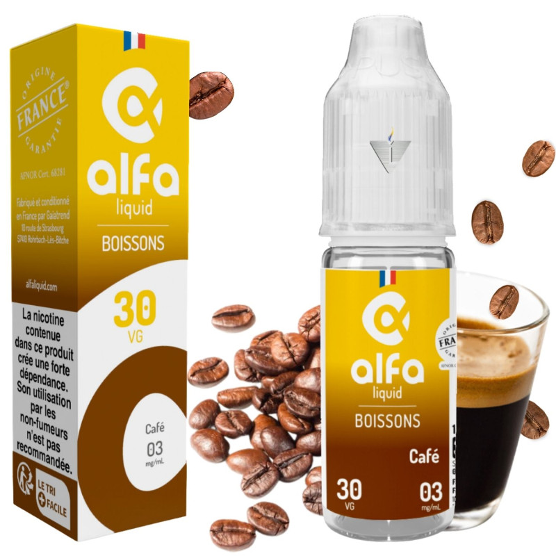 ALFALIQUID - CAFÉ 10ml 00mg - La Vapoteria