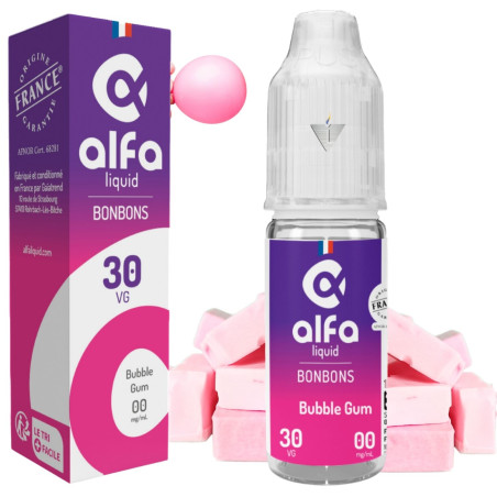 ALFALIQUID - BUBBLE GUM 10ml 00mg - La Vapoteria