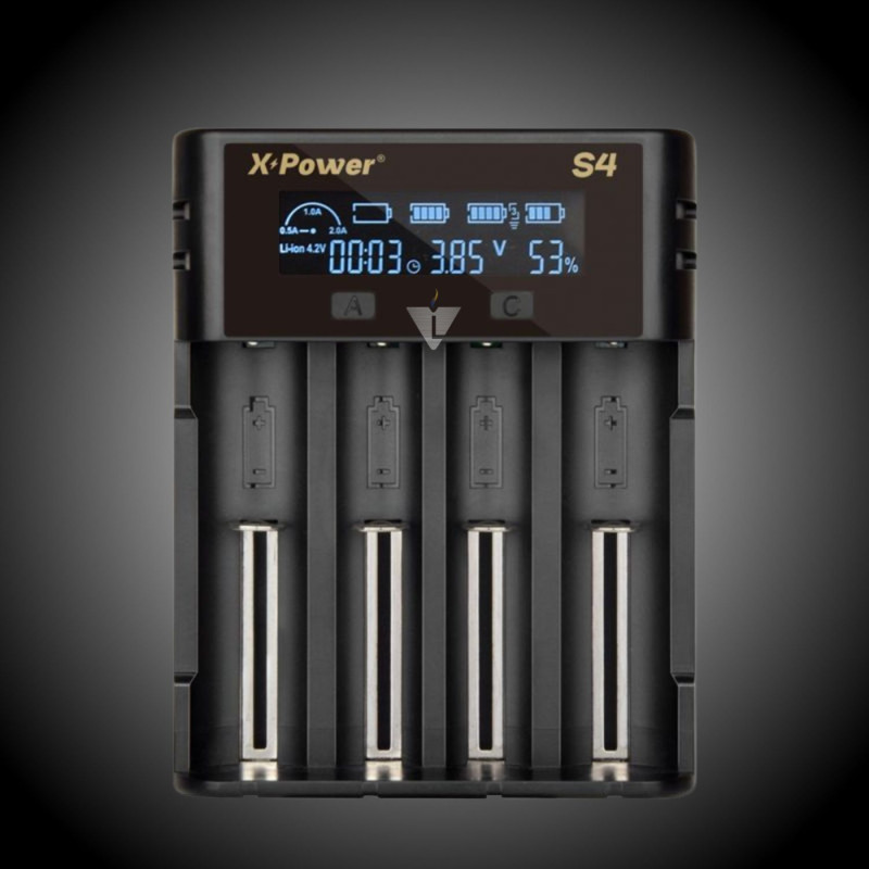 X-POWER - CHARGEUR LCD S4 - La Vapoteria