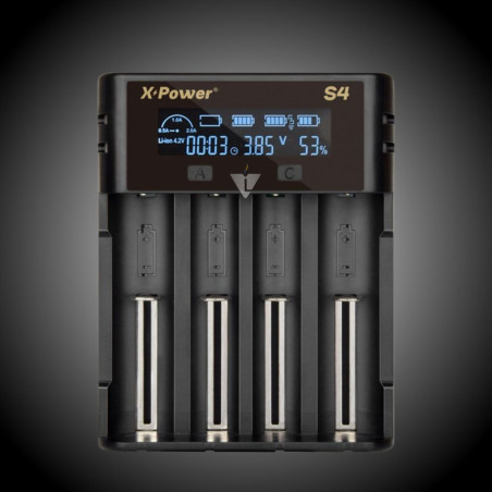 X-POWER - CHARGEUR LCD S4 - La Vapoteria