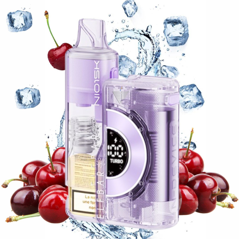 ELFBAR NIO 30K - KIT CERISE GLACÉE 30000 PUFFS - La Vapoteria