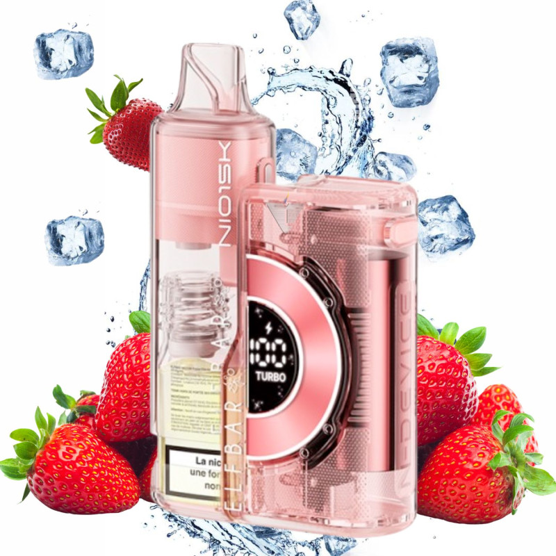 ELFBAR NIO 30K - KIT FRAISE GLACÉE 30000 PUFFS - La Vapoteria