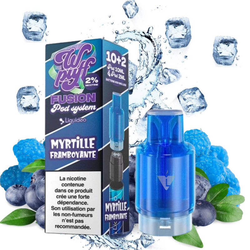 WPUFF FUSION 2.0 - POD MYRTILLE FRAMBOYANTE 15000 PUFFS - La Vapoteria
