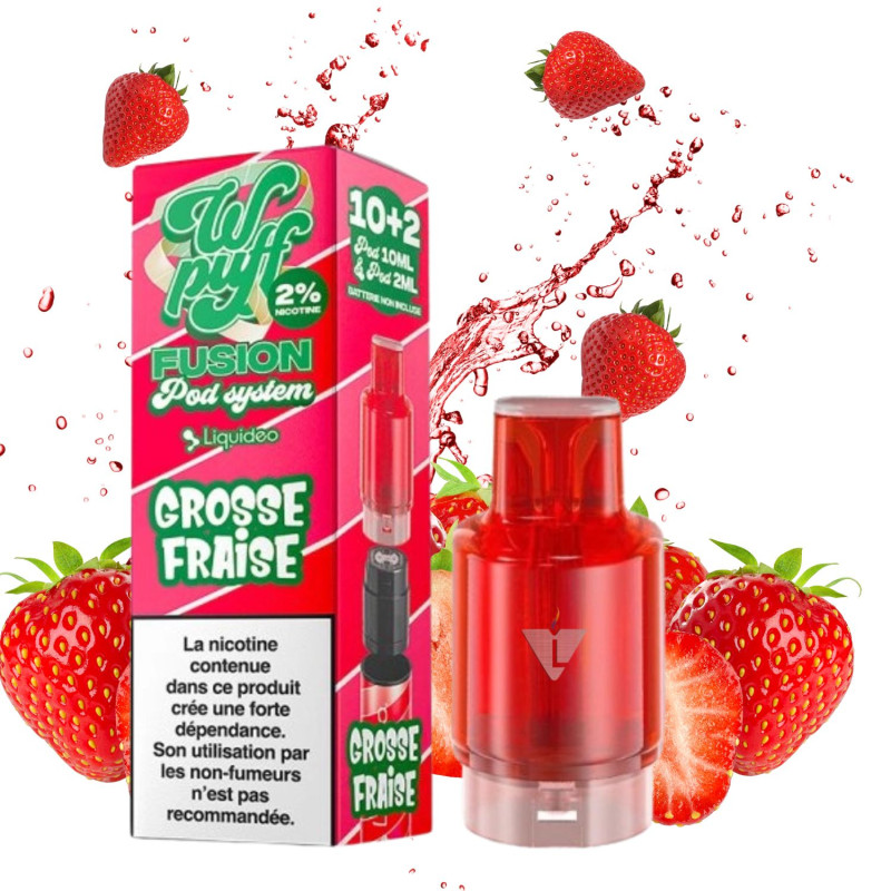 WPUFF FUSION 2.0 - POD GROSSE FRAISE  15000 PUFFS - La Vapoteria