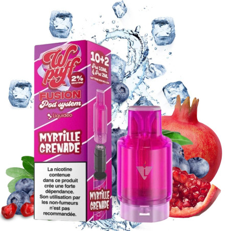 WPUFF FUSION 2.0 - POD MYRTILLE GRENADE 15000 PUFFS - La Vapoteria