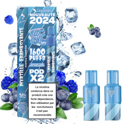 WPUFF 2.0 - PACK DE 2 PODS MYRTILLE FRAMBROYANTE 1600 PUFFS - La Vapoteria