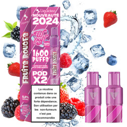 WPUFF 2.0 - PACK DE 2 PODS FRUITS ROUGES 1600 PUFFS - la Vapoteria