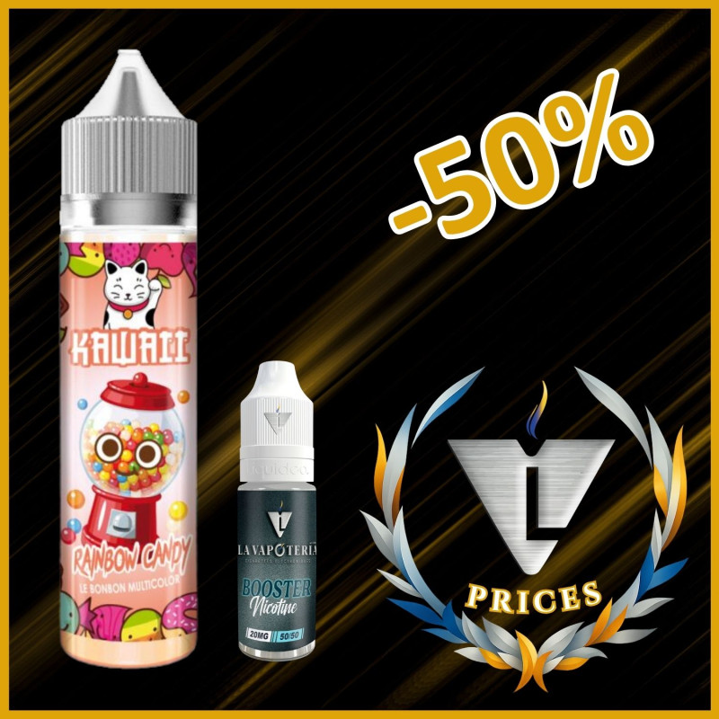 KAWAII - RAINBOW CANDY 50ml 03mg - La Vapoteria