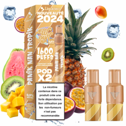 WPUFF 2.0 - PACK DE 2 PODS PANIK NAN TROPIK 1600 PUFFS - La Vapoteria