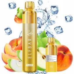 ELFBAR PLUS 30 - KIT POMME PÊCHE 30K - La Vapoteria