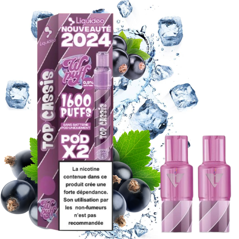 WPUFF 2.0 - PACK DE 2 PODS TOP CASSIS 1600 PUFFS - La Vapoteria