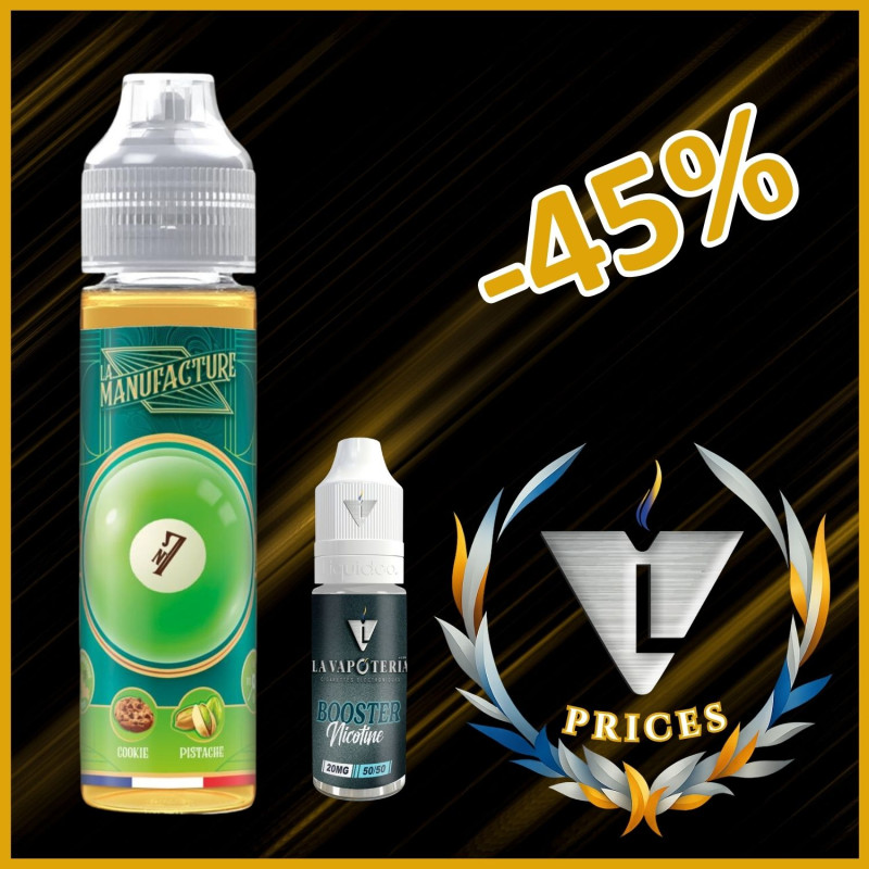 LA MANUFACTURE - N°7 - COOKIE PISTACHE 50ml 03mg - La Vapoteria