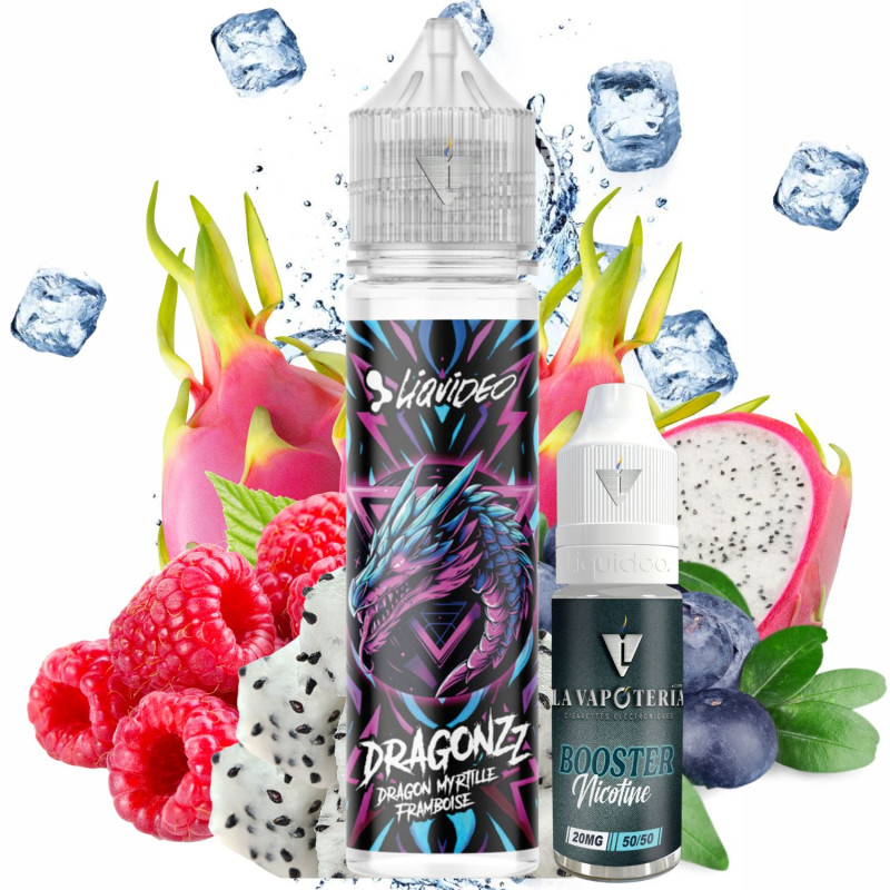 LIQUIDEO - DRAGONZZ MYRTILLE FRAMBOISE 50ml 3mg - La Vapoteria