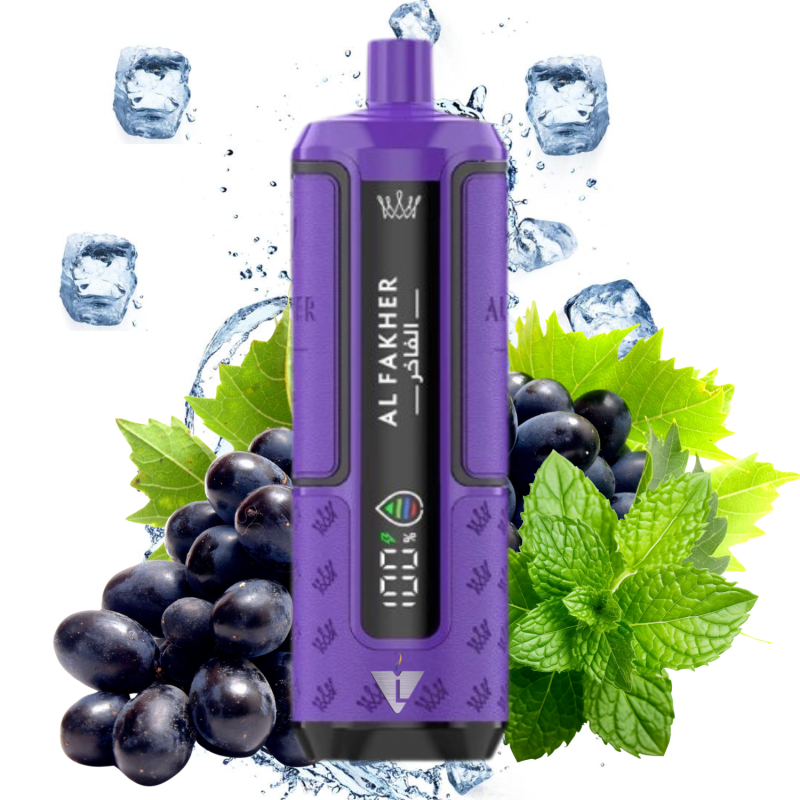 AL FAKHER - PUFF Grape Mint HYPER MAX 30K - La Vapoteria
