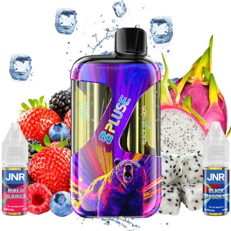 JNR - PUFF ZPLUS MIXED BERRIES/BLACK DRAGON ICE 42K - La Vapoteria