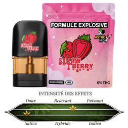 ASTRO HIGH - POD DE REMPLACEMENT STRAWBERRY CBD 90% 1ml - La Vapoteria