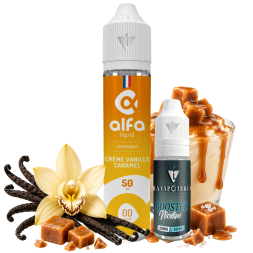 ALFALIQUID - CREME VANILLE CARAMEL 50ml 03mg - La Vapoteria