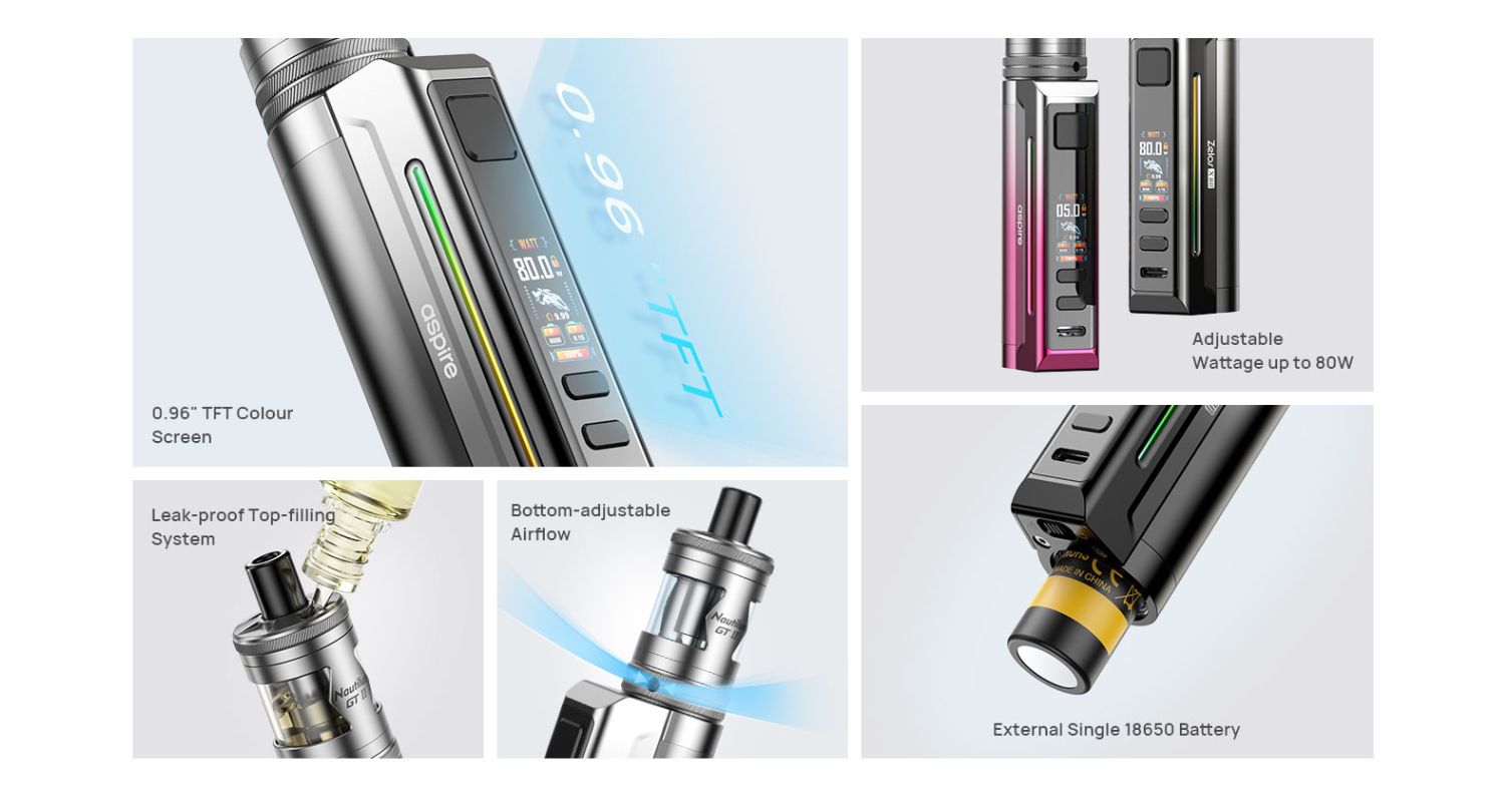 Aspire - Zelos X80 Spec - La Vapoteria