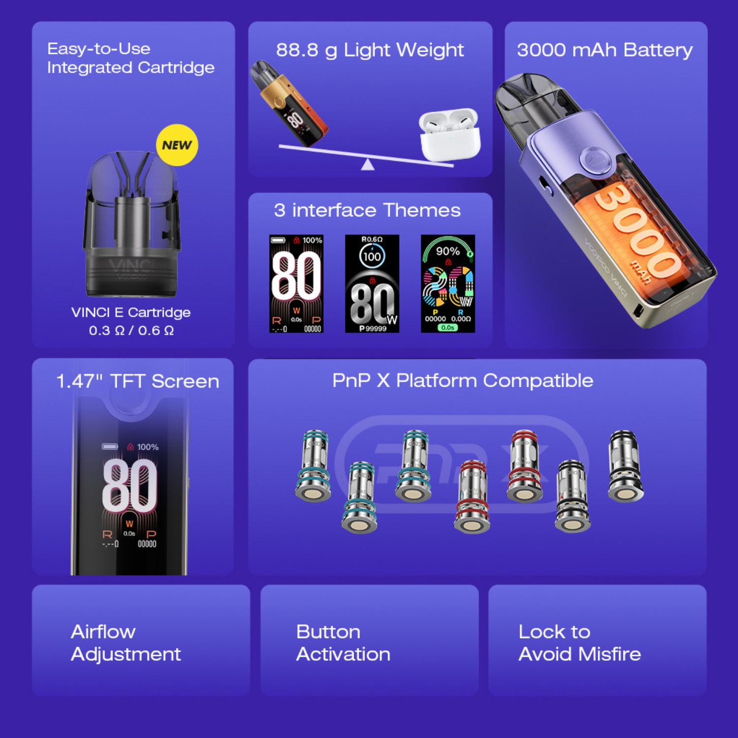 Voopoo - Kit E80 - Descriptif - La Vapoteria
